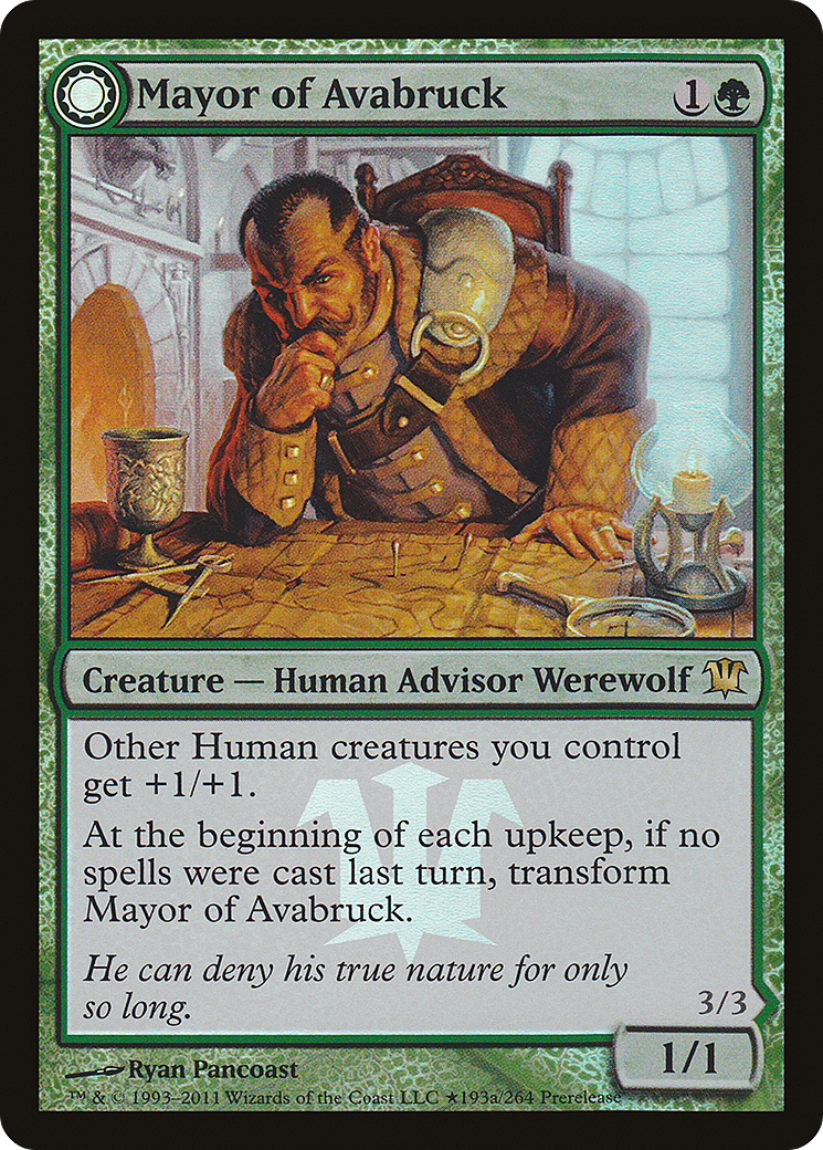 Mayor of Avabruck (PRE-193★) [Innistrad Promos] Foil