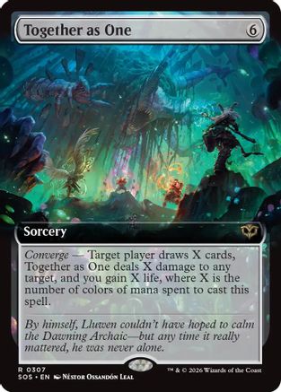 Together as One (Extended Art) (SOS-307) [Secrets of Strixhaven] Foil