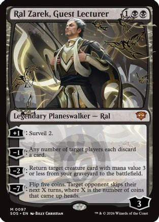 Ral Zarek, Guest Lecturer (SOS-097) [Secrets of Strixhaven] Foil