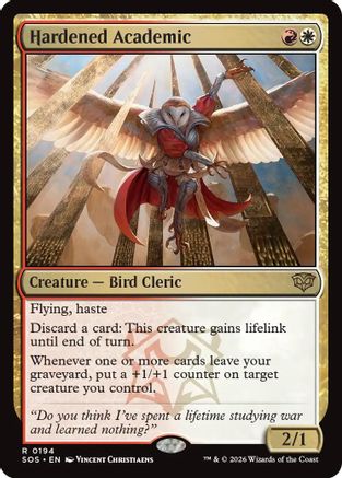 Hardened Academic (SOS-194) [Secrets of Strixhaven] Foil