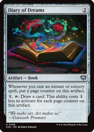 Diary of Dreams (SOS-248) [Secrets of Strixhaven] Foil