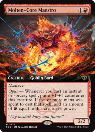 Molten-Core Maestro (Extended Art) (SOS-335) [Secrets of Strixhaven] Foil