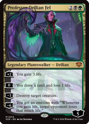 Professor Dellian Fel (SOS-214) [Secrets of Strixhaven] Foil
