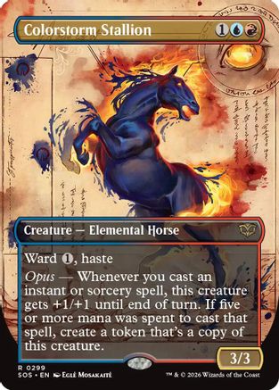 Colorstorm Stallion (Borderless) (SOS-299) [Secrets of Strixhaven] Foil