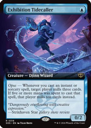 Exhibition Tidecaller (Extended Art) (SOS-316) [Secrets of Strixhaven] Foil
