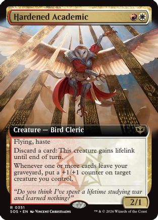 Hardened Academic (Extended Art) (SOS-351) [Secrets of Strixhaven] Foil