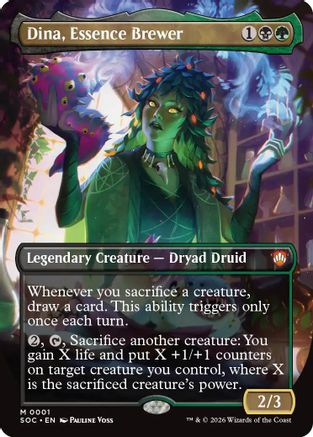 Dina, Essence Brewer (Borderless) (SOC-001) [Commander: Secrets of Strixhaven] Foil