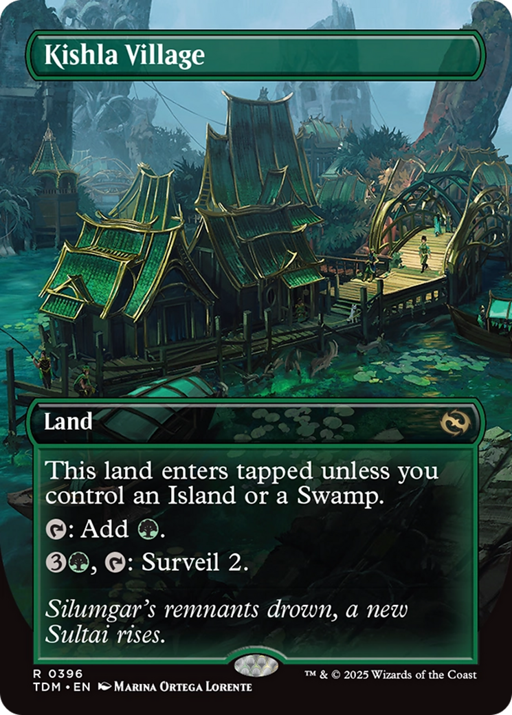 Kishla Village (TDM-396) [Tarkir: Dragonstorm] (Borderless) Foil