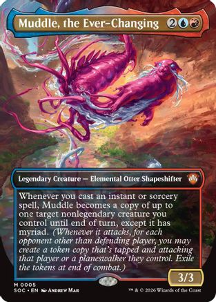 Muddle, the Ever-Changing (Borderless) (SOC-005) [Commander: Secrets of Strixhaven] Foil