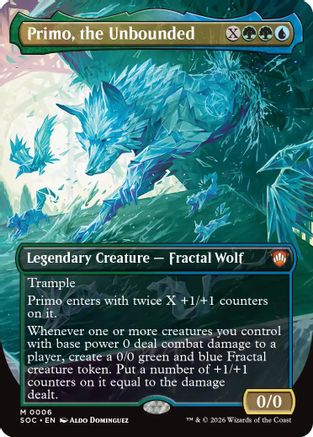 Primo, the Unbounded (Borderless) (SOC-006) [Commander: Secrets of Strixhaven] Foil