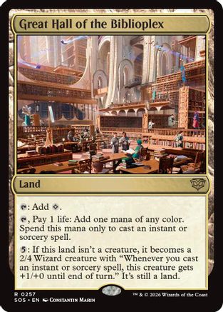 Great Hall of the Biblioplex (SOS-257) [Secrets of Strixhaven]