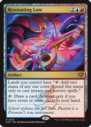 Resonating Lute (SOS-221) [Secrets of Strixhaven] Foil
