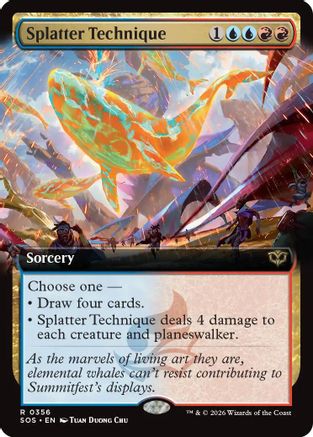 Splatter Technique (Extended Art) (SOS-356) [Secrets of Strixhaven] Foil