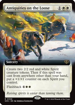 Antiquities on the Loose (Extended Art) (SOS-308) [Secrets of Strixhaven]