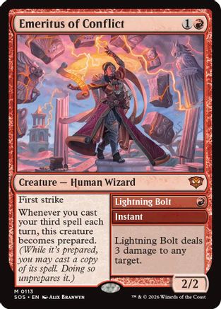 Emeritus of Conflict (SOS-113) [Secrets of Strixhaven] Foil