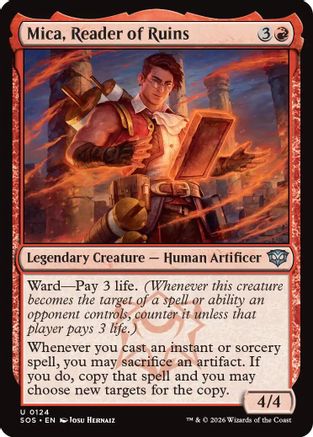 Mica, Reader of Ruins (SOS-124) [Secrets of Strixhaven] Foil