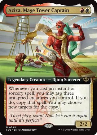 Aziza, Mage Tower Captain (Extended Art) (SOS-345) [Secrets of Strixhaven]
