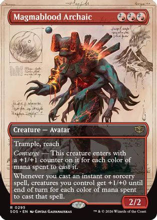 Magmablood Archaic (Borderless) (SOS-295) [Secrets of Strixhaven]