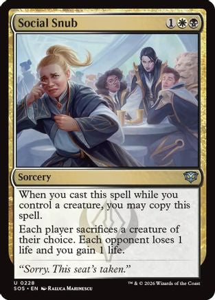 Social Snub (SOS-228) [Secrets of Strixhaven]