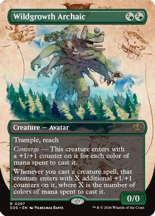 Wildgrowth Archaic (Borderless) (SOS-297) [Secrets of Strixhaven] Foil