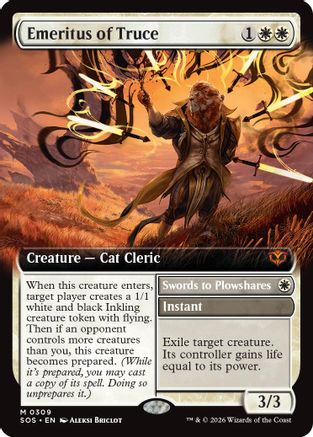 Emeritus of Truce (Extended Art) (SOS-309) [Secrets of Strixhaven]