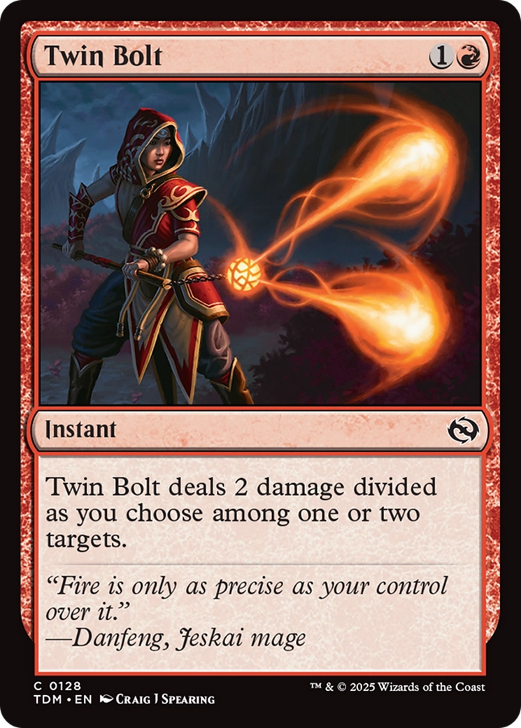 Twin Bolt (TDM-128) [Tarkir: Dragonstorm] Foil