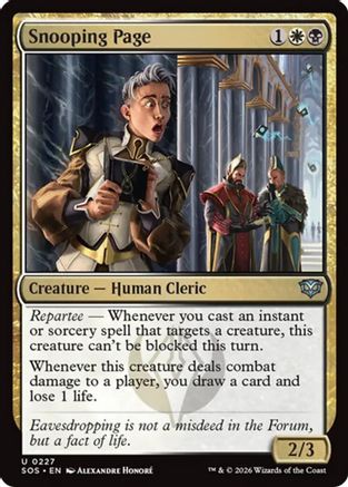 Snooping Page (SOS-227) [Secrets of Strixhaven] Foil