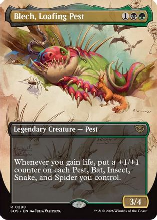 Blech, Loafing Pest (Borderless) (SOS-298) [Secrets of Strixhaven]