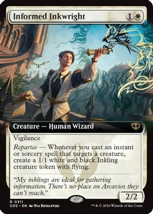 Informed Inkwright (Extended Art) (SOS-311) [Secrets of Strixhaven] Foil