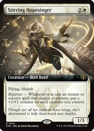 Stirring Hopesinger (Extended Art) (SOS-314) [Secrets of Strixhaven]