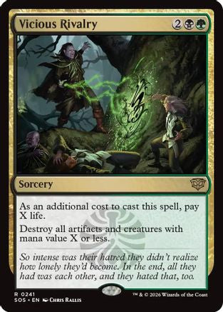 Vicious Rivalry (SOS-241) [Secrets of Strixhaven] Foil