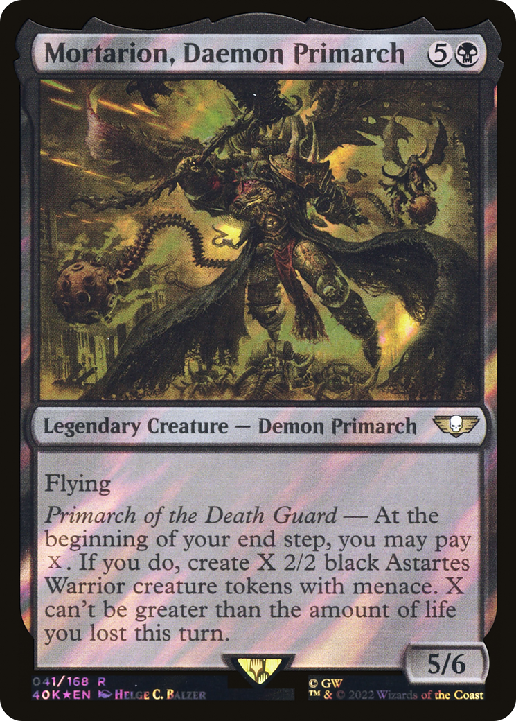Mortarion, Daemon Primarch (Surge Foil) (40K-041) [Warhammer 40,000 Commander] Foil