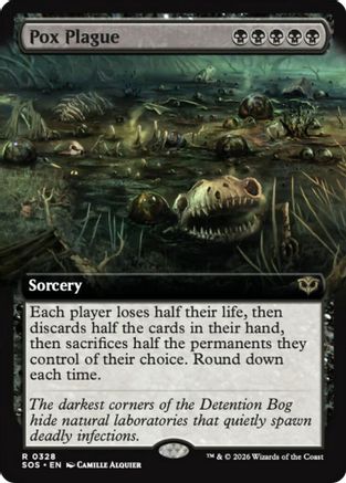 Pox Plague (Extended Art) (SOS-328) [Secrets of Strixhaven] Foil