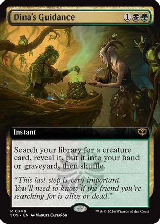 Dina's Guidance (Extended Art) (SOS-349) [Secrets of Strixhaven]