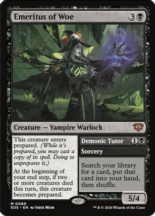 Emeritus of Woe (SOS-080) [Secrets of Strixhaven] Foil