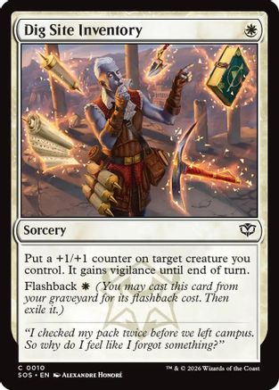 Dig Site Inventory (SOS-010) [Secrets of Strixhaven] Foil