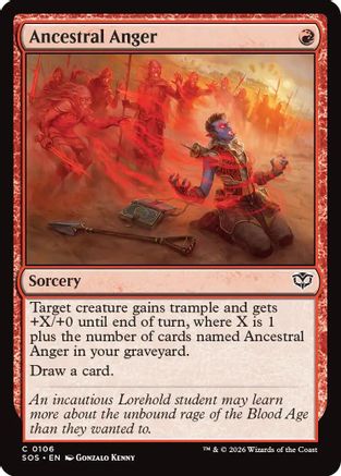 Ancestral Anger (SOS-106) [Secrets of Strixhaven] Foil