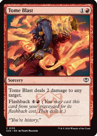 Tome Blast (SOS-135) [Secrets of Strixhaven] Foil