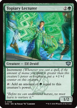 Topiary Lecturer (SOS-165) [Secrets of Strixhaven] Foil