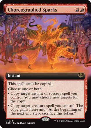 Choreographed Sparks (Extended Art) (SOS-331) [Secrets of Strixhaven]