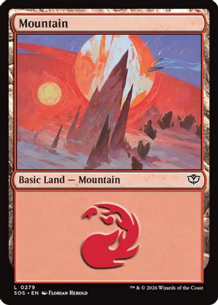 Mountain (0279) (SOS-279) [Secrets of Strixhaven] Foil