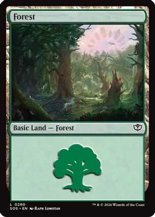 Forest (0280) (SOS-280) [Secrets of Strixhaven] Foil