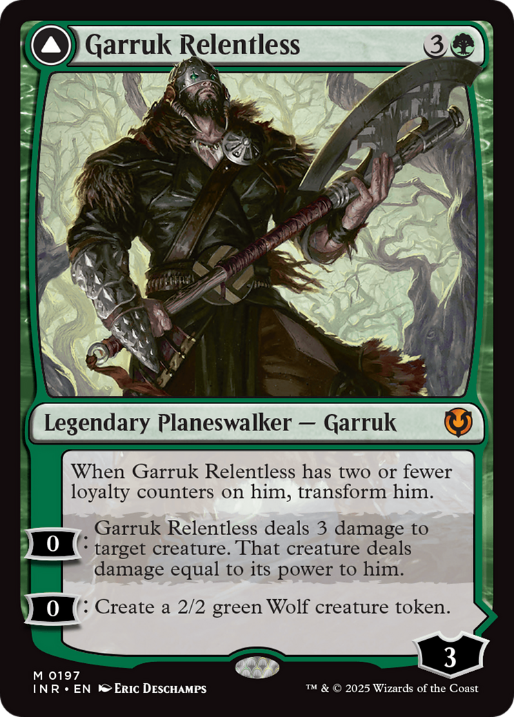 Garruk Relentless // Garruk, the Veil-Cursed (INR-197) [Innistrad Remastered] Foil