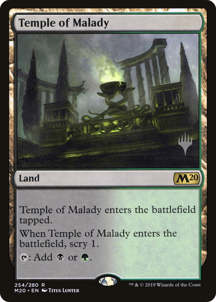 Temple of Malady (PPM20-254P) [Promo Pack: Core Set 2020 Promos]