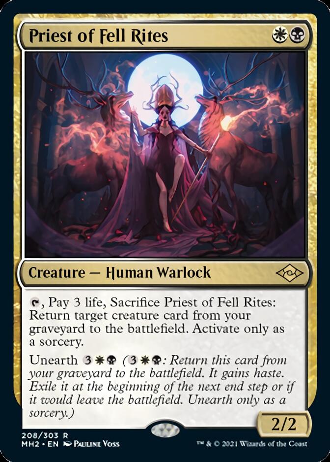 Priest of Fell Rites (MH2-208) [Modern Horizons 2] Foil
