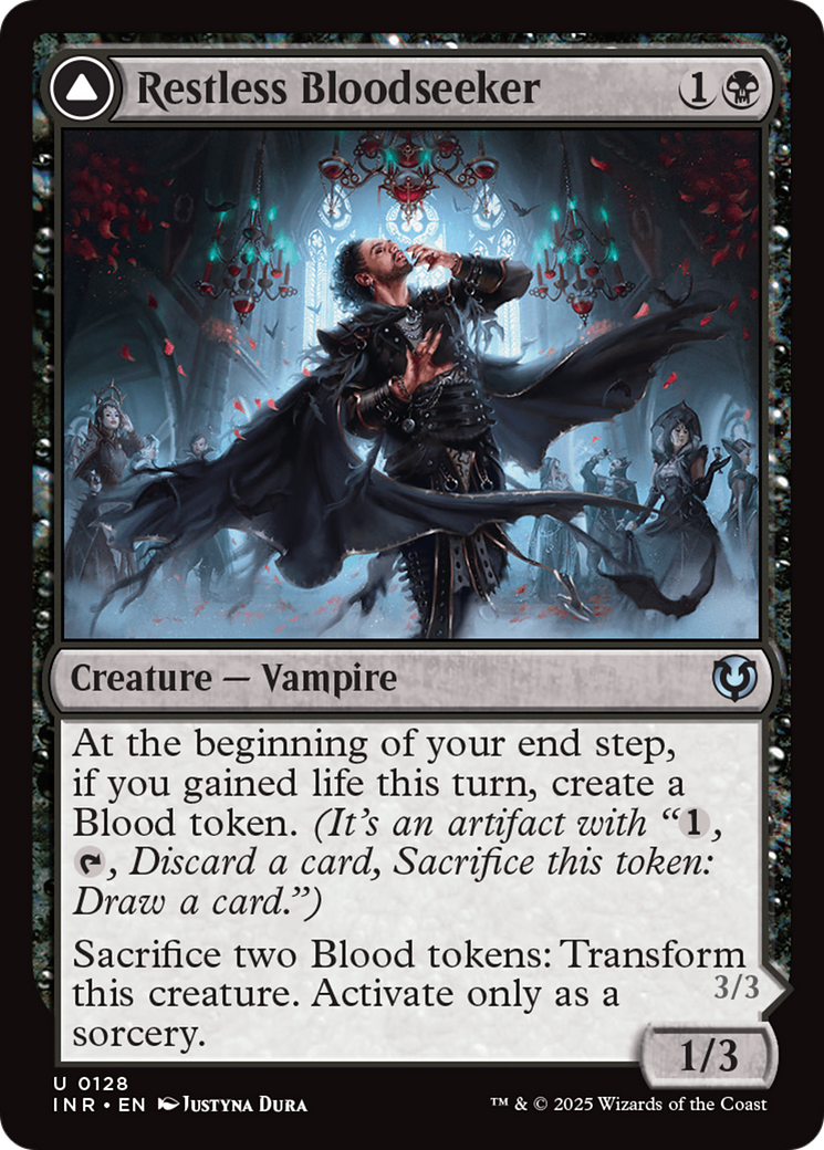 Restless Bloodseeker // Bloodsoaked Reveler (INR-128) [Innistrad Remastered] Foil
