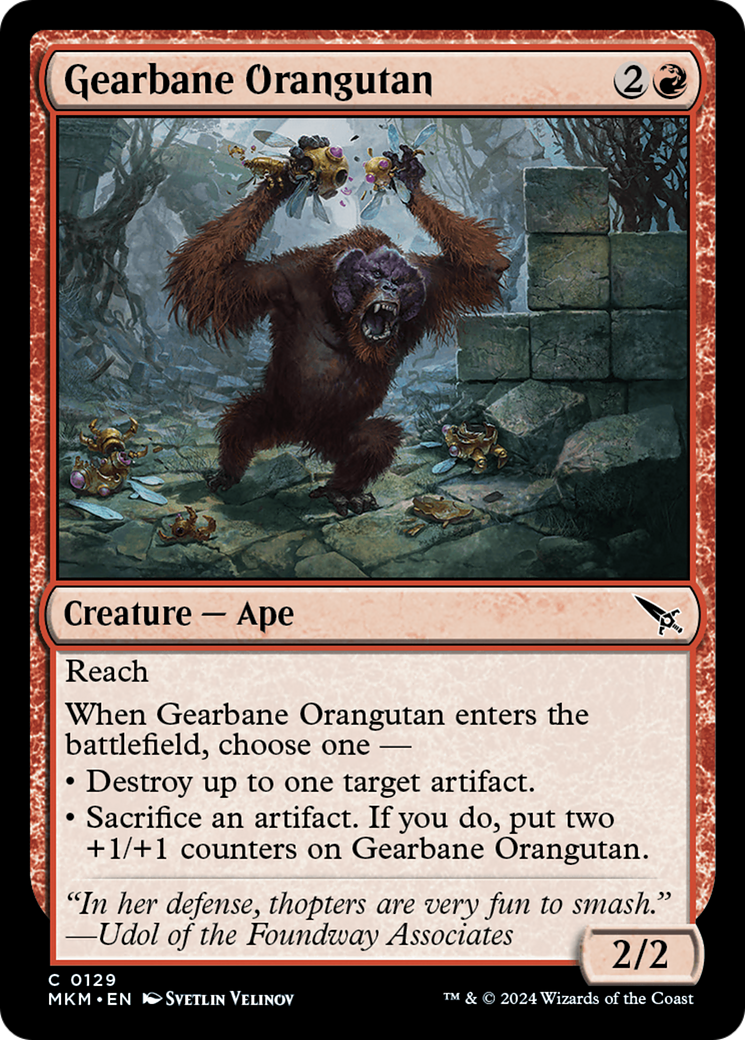 Gearbane Orangutan (MKM-129) [Murders at Karlov Manor] Foil