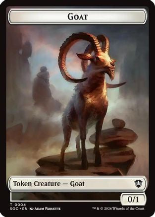 Goat // Fungus Beast Double-Sided Token (SOC-4 // 17) [Commander: Secrets of Strixhaven]