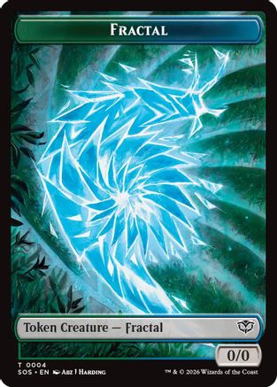Fractal (0004) // Elemental (0002) Double-Sided Token (SOS-4 // 2) [Secrets of Strixhaven]