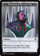 Professor Dellian Fel  // Pest (0008) Double-Sided Token (SOS-13 // 8) [Secrets of Strixhaven]